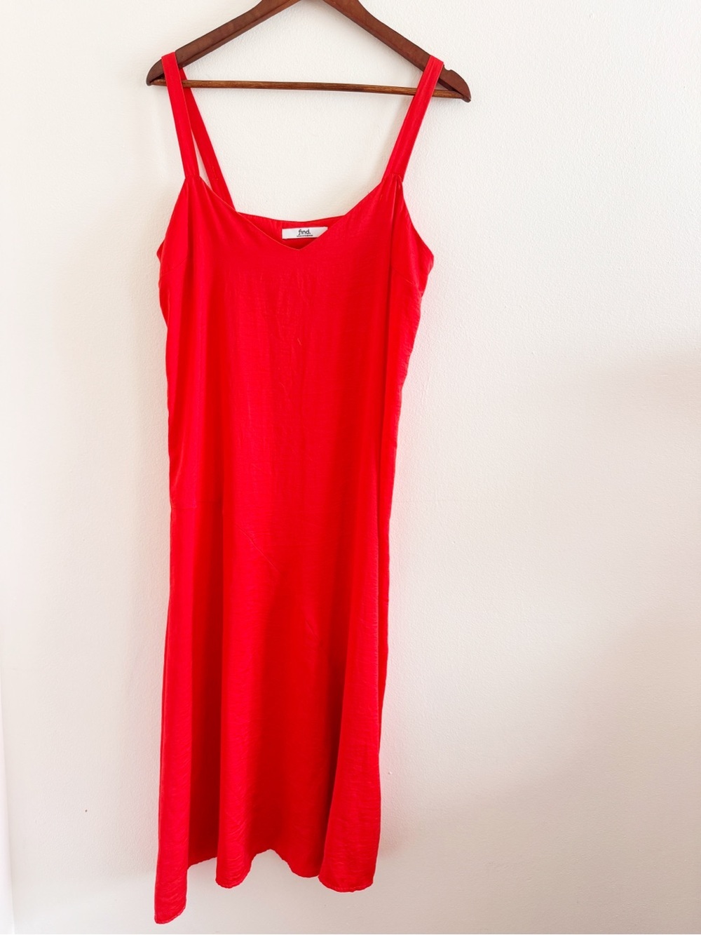 Find. Red V-Neck Slip Dress Large